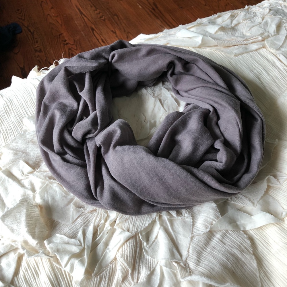 Super soft grey infinity scarf